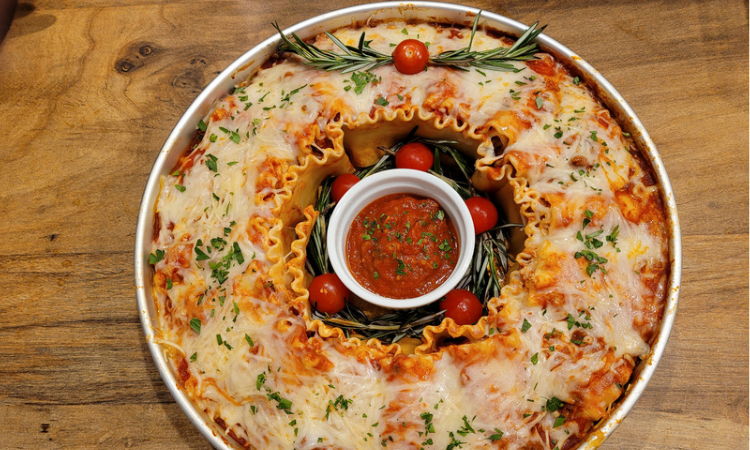 Rolled Lasagna Christmas&nbsp;Wreath