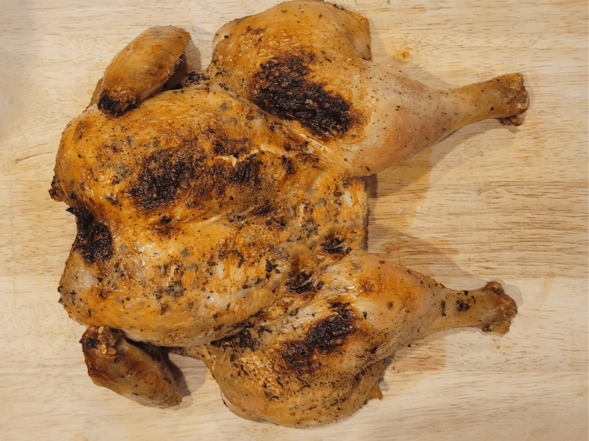 Lighted Up Spatchcock&nbsp;Chicken